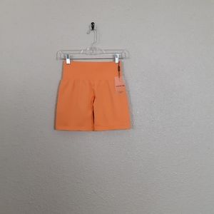 NVGTN Womens Orange Legging Shorts Size Small New With Tags #YY946